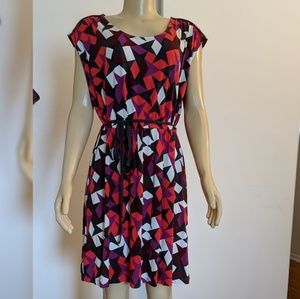 The Loft Petite Geometric Summer Dress